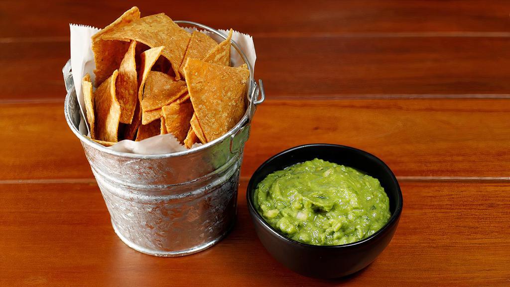 Homemade Chips & Guacamole · Homemade chips and guacamole.