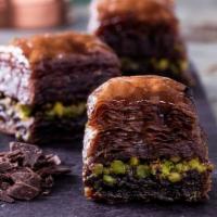 Baklava Chocolate  Pistachio · One order comes three slice.