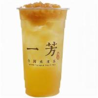 Pineapple Green Tea 金鑽鳳梨綠 · Another Yifang's signature drink - The Taiwanese pineapple flavor is truly a fantastic tropi...