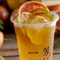 Grapefruit Lemon Green Tea 鮮柚檸檬綠茶 · Recommend 70% Sweetness. Made with fresh grapefruit juice. Please consume within 2 hours as ...