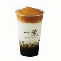 Coffee Mousse Brown Sugar Pearl Latte 咖啡慕斯黑糖粉圆鲜奶 · (COLD DRINK ONLY) Freshly whipped Japanese coffee mousse perfectly layered on top of Yifang\...