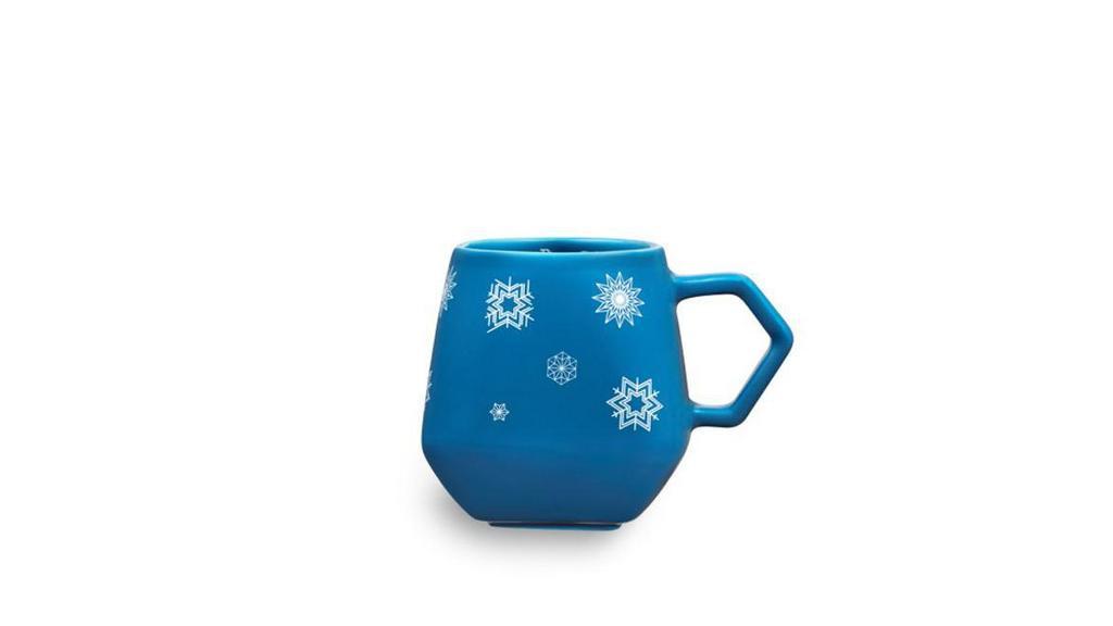 Blue Star Mug · With a design as unique as a snowflake, this tapered geometric mug captures the joyful spirit of the season.