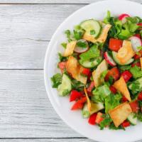 The Fattoush Salad · The chef's famous fattoush salad made to perfection.