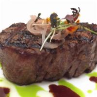 Prime Filet Mignon 8 oz · greater omaha / demi glace reduction / chive