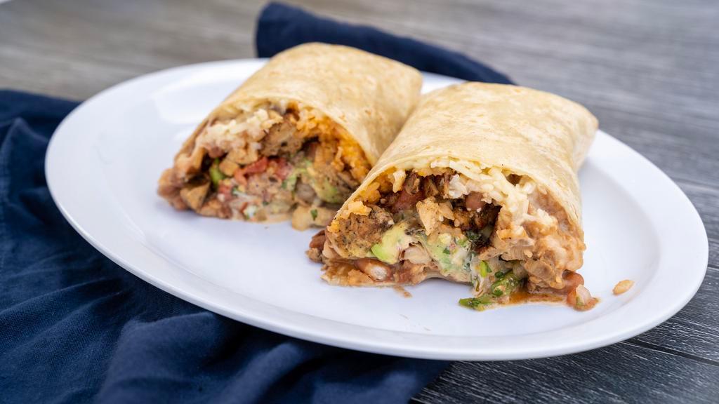Regular Burrito · Choice of meat. ( asada, chicken,  pastor, carnitas) rice, beans, cheese, pico de gallo , salsa.