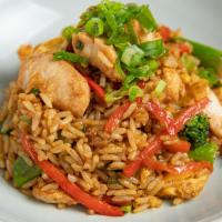 Fried Rice Bowl · Jasmine fried rice sautéed with your selection of chicken, shrimp or veggies. All the option...