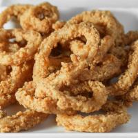 #245. Fried Calamari Ring · Seasoned with Pepper Salt, comes with a side of Thousand Island.