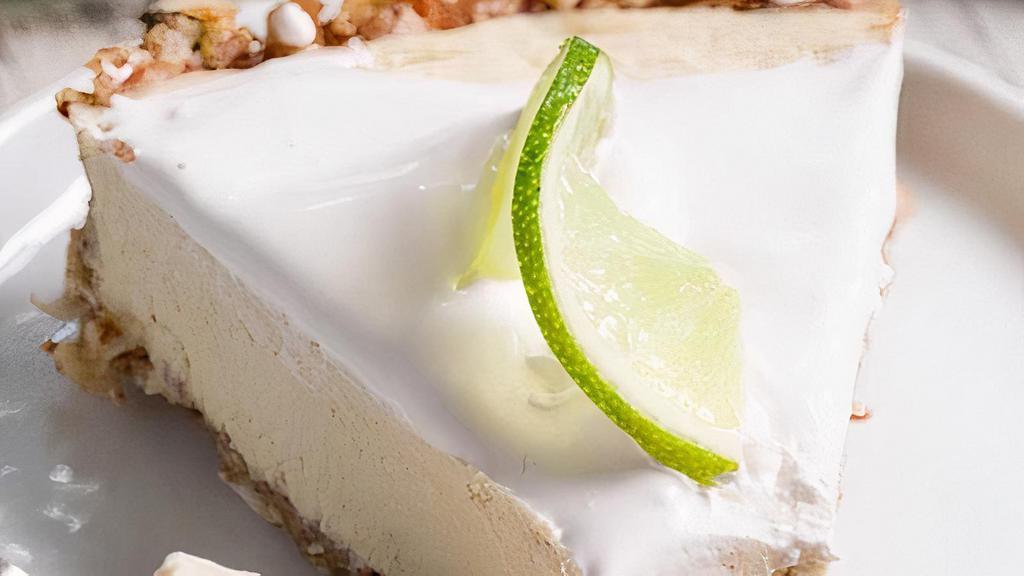 Key Lime Cheese Cake · Contains coconut  (gluten-free, soy free).