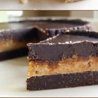 Raw Chocolate Almond Butter Tart · Contains coconut and almonds (gluten-free, soy free).