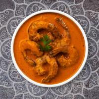 Prawn Curry · Prawn cooked in tomato curry sauce.