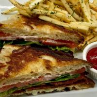 BLT(A/F) · Bacon, lettuce, tomato. Add fried cod or avocado for an additional charge.