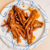 Spicy Chicken Feet · 8 oz Vacuum Packaged, Ready to Eat.