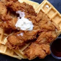 Chicken Waffle · Freshly Made Belgium Waffle with Boneless Fried Chicken, Butter & Maple Syrup.
Optional : Su...