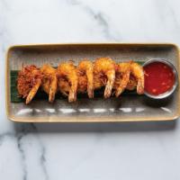 Coconut Shrimp · five-spice crispy shrimp, Thai sweet chili sauce, sesame slaw, choice of fries, miso side sa...