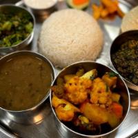Veg Thali · A staple of nepali cuisine authentic food cooked with touch of local lifestyle. a combinatio...