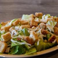 Caesar Salad · Romaine lettuce, croutons, parmesan cheese, mozzarella cheese, Caesar dressing, add chicken ...