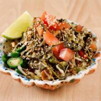B.K Signature Tea Leaf Salad · Vegan. Homestyle extra Fermented tea leaf with shredded cabbage fried garlic, roasted edamam...