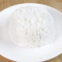 Coconut Rice · Jasmine rice cooked in coconut milk and onion.