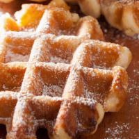 The Belgian Waffles · Belgian style waffle crisp to perfection!