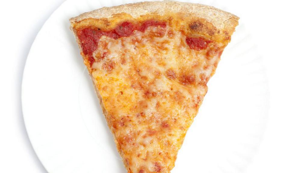 Cheese Pizza Slice · Freshly made slice of creamy cheese pizza.