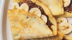 Nutella Banana Crepes · 3 Crepes filled w/Banana & topped w/Nutella & whipped Cream
