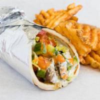 Gyro Combo · Regular gyro with beef/lamb . However, served with fries/salad and a drink.