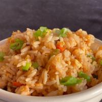 Chicken Fried Rice · Fried rice mixed with chicken, eggs and veggies.