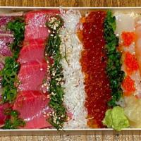 Kaisen Box · Chutoro, Marinated Bluefin Tuna (Spain), Scallops, Ikura (Salmon Roe), Tobiko, Snow Crab, Sw...