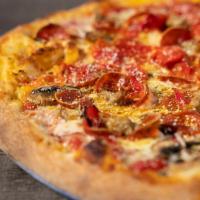 Little Italy · Tomato Sauce, Mozzarella, Mushrooms, Red Onions, Roasted Red Peppers, Pepperoni & Italian Sa...