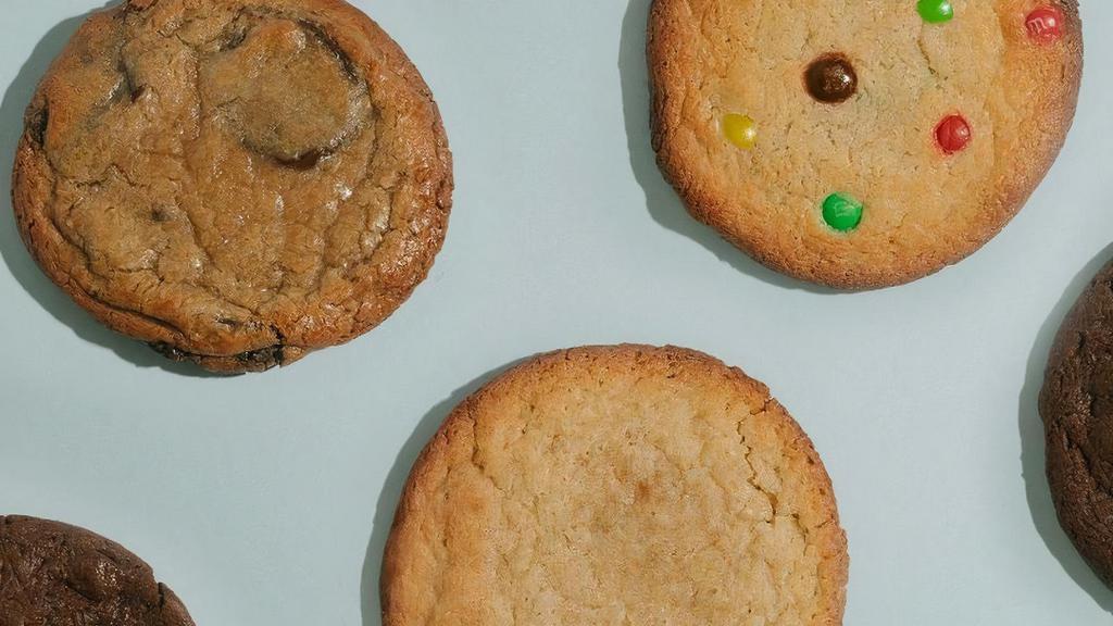 Cookies And Milk For 1 · Pick 2 of our delicious cookies and add your choice of ice cold Almond or 2% Milk