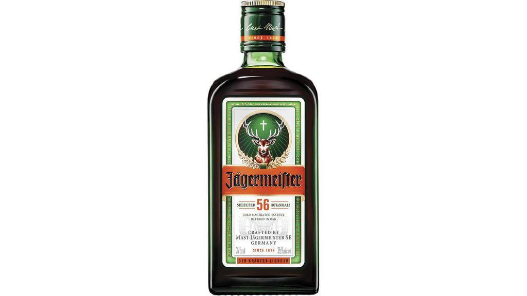 Jagermeister (375 ml) · Every German masterpiece contains equal parts precision and inspiration. Bold, yet balanced, our herbal liqueur is no different. Blending 56 botanicals, our ice-cold shot has always been embraced by those who take originality to the next level.