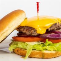 Cheeseburger · Fresh In-House Ground Angus Patty topped with your Choice of Cheese. Served with Lettuce, To...