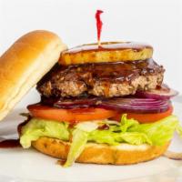 Pineapple Teriyaki Burger · Fresh In-House Ground Angus Patty cooked with Teriyaki Sauce and topped with a slice of Gril...