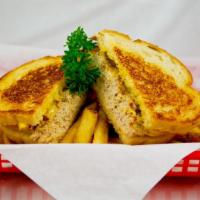 Tuna Melt · Scoop of Tuna Salad on Grilled Bread of your choice with Melted Cheese.