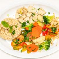 Sauteed Mixed Vegetables  · Mixed Vegetables, Mushrooms, Bell Peppers, Carrots, and Onions. Choice of proteins. Garnishe...