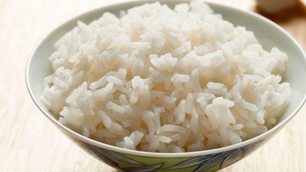 JASMINE WHITE RICE (8 oz) (V) (GF) · Steamed Jasmine white rice