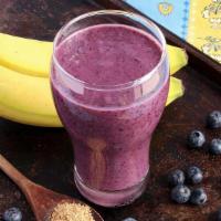 Antioxidant Blast · Blue berry, banana, flax seeds; orange juice.