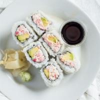 California Roll · Crab meat and avocado.
