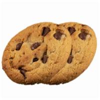 2 Chocolate Chip Cookies · Classic baked dessert with bits of chocolate