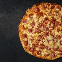 Sausage Pizza · Fresh out of the oven and seasoned to perfection, 14