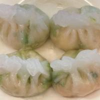 Cilantro Shrimp Dumplings (4)鮮蝦香茜餃 · 鮮蝦香茜餃