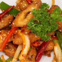 Dry Stir Fry Intestine 干煸肥肠 · spicy