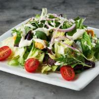 Steak House Salad · baby lettuces, grape tomatoes, red onion, garlic croutons | GF | K