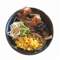 Curry Ramen · Curry flavored ramen, fresh green onion, bean sprout, bamboo shoots, kikurage mushroom, corn...