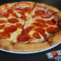 Pepperoni · Topped with spicy pepperoni.
