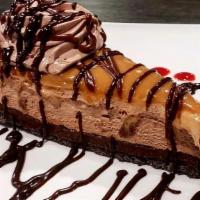 Milky Way Pie · Chocolate mousse, malted milk caramel,
chocolate graham cracker crust,
chocolate whipped cre...