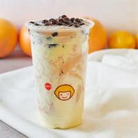 Boba Milk Tea With Puff Cream · Bestseller.
Boba and puff cream Included
