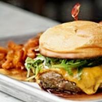 Steakhouse Burger · Our steakhouse burger comes with bacon jam, cheddar cheese, arugula, chipotle aioli, house m...