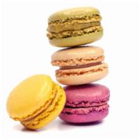 Assorted Macaroons (3 pcs) · Everyday special macaroons. Flavors we have: pistachio, strawberry, choco, vanilla.