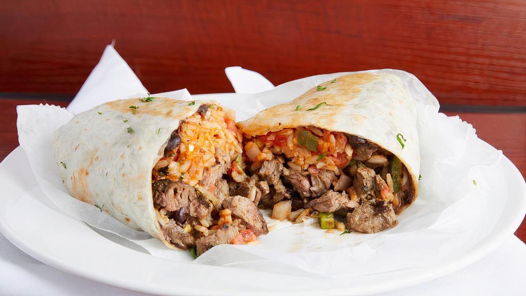 Classic Burrito · Rice, refried beans, Mexican cheese, lettuce, and your choice of protein topped with our secret salsa. <br /> * Secret salsa contains onions, tomato, and chiles.